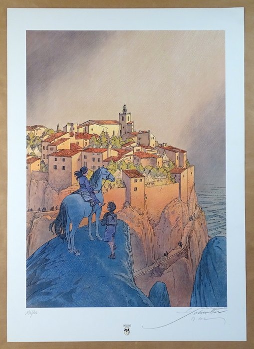 Schuiten, François - 1 Offset Print - 20e festival Bande Dessinée - Sollies Village - 2008