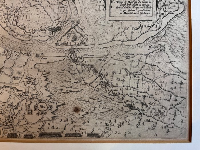 Holland - West Zeeuws-Vlaanderen; Mogelijk Frans Hogenberg - Beleg van Sluis 1578 - 1561-1580