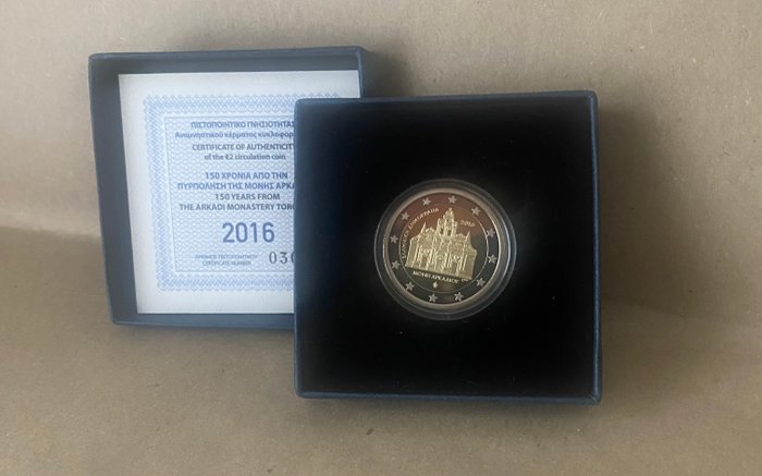 Grækenland. 2 Euro 2016 "Arkadi Monastery" Proof  (Ingen mindstepris)