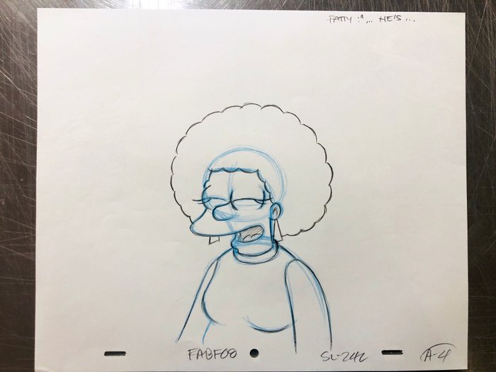 The Simpons : Patty BOUVIER Original drawing - The Simpsons - EP14/SEASON15 (20th Century Fox)