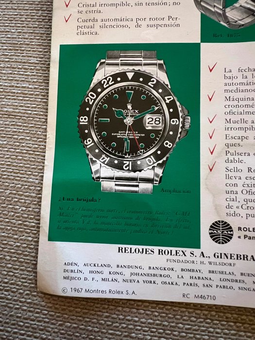 Rolex - brochure - GMT MASTER - ref.  1675