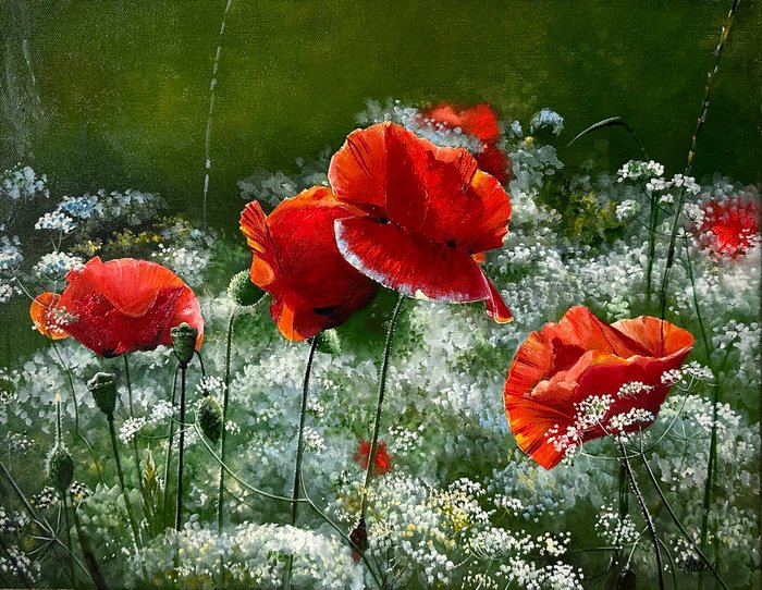 Alexander Nakonechny (1971) - Blooming poppies