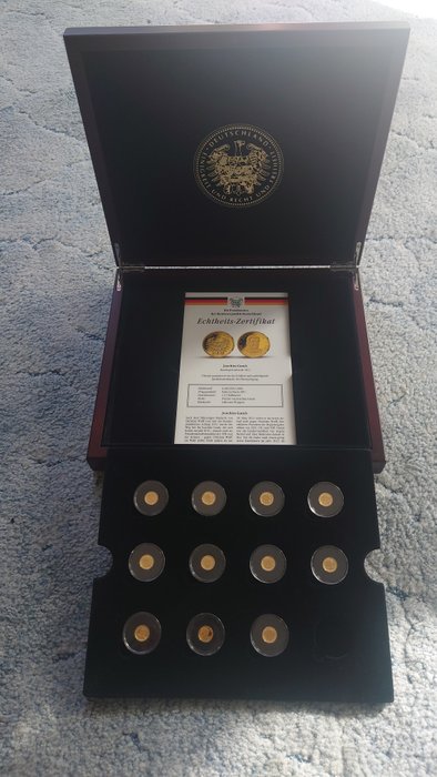 Tyskland. Gold medal "Die Kanzler und Präsidenten der Bundesrepublik Deutschland", (.999) (11 coins) Proof