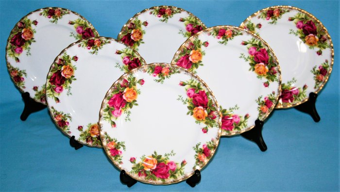 Royal Albert - Tallerken (6) - Salad Plates - Old country roses - Porcelæn