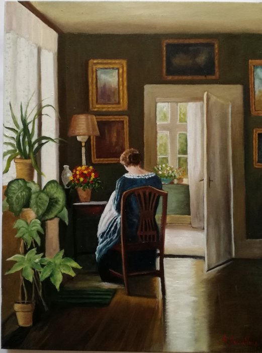 A. Della Valle (XX), da Carl Vilhelm - Il ricamo (interno)