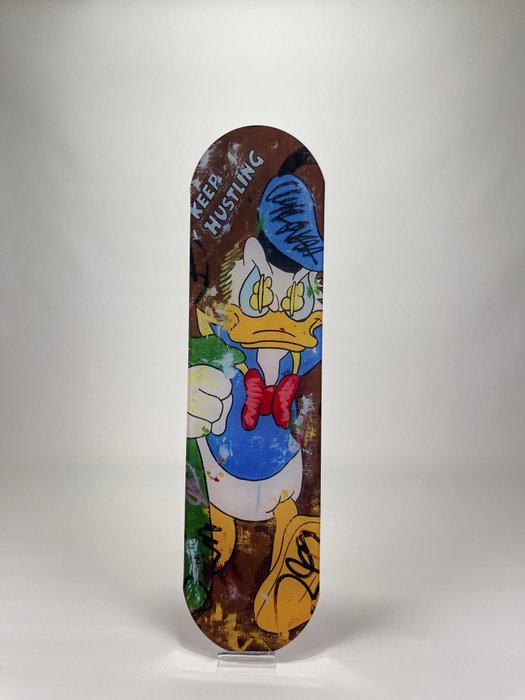 Mike Blackarts - Donald Duck Keep Hustling - Pop Art Skateboard