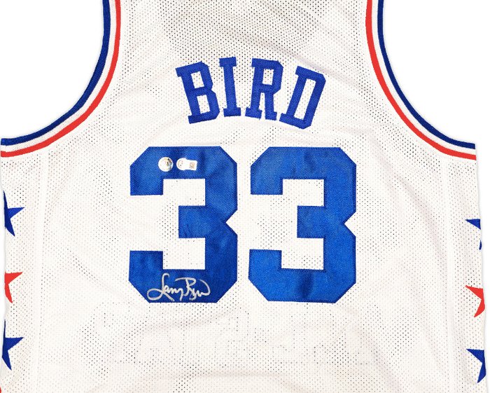 Space Jam - NBA - Larry Bird - Autograph - White Custom Basketball Jersey - With COA