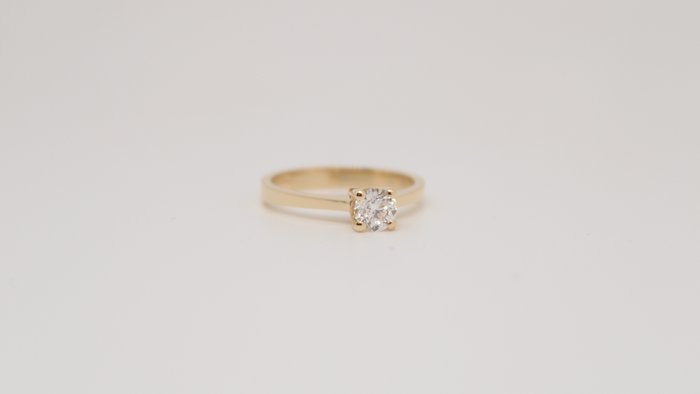 Forlovelsesring - 18 kraat Gulguld -  050ct tw Diamant  (Natur)