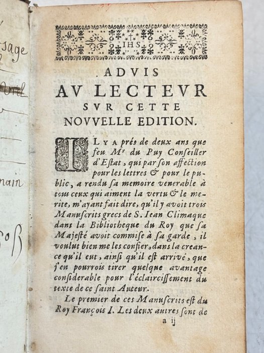 S. Jean Climaque  Arnauld d'Andilly - L'Echelle sainte par S. Jean Climaque, abbé du monastère du Mont Sinai  Eglise Grecque.... - 1661