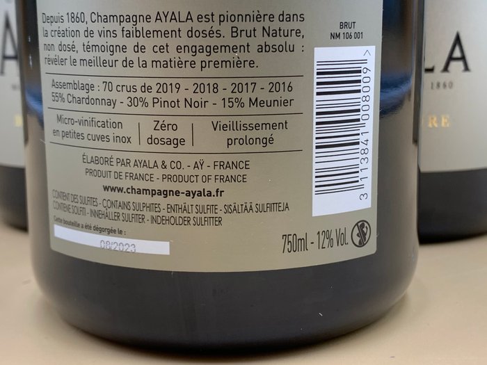 Ayala - Champagne Brut Nature - 6 Flasker (0,75 L)