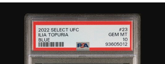 2022 Panini Select UFC Ilia Topuria #23 - Rookie Card - Blue PSA 10 - 1 Graded card