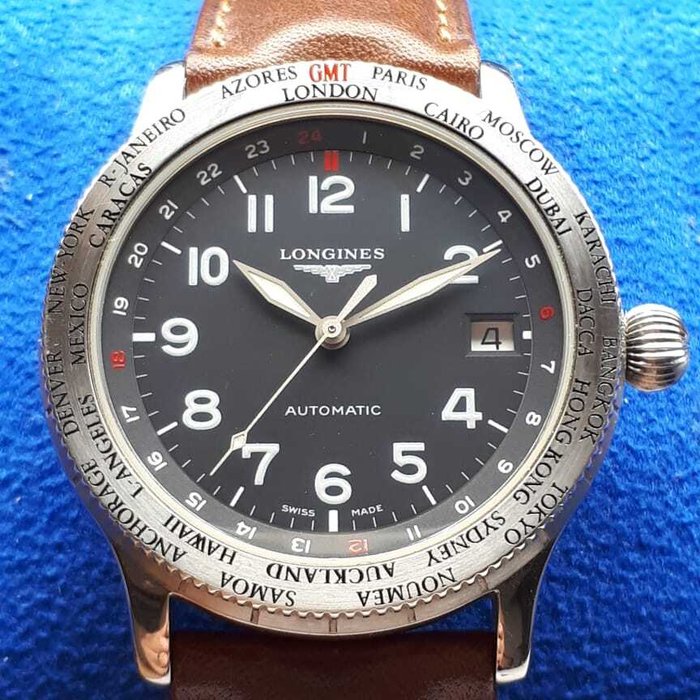 Longines - World Timer Avigation GMT Swissair Exclusive Limited Edition Automatic "FULL SET" - L2.611.4 - Mænd - 2000-2010