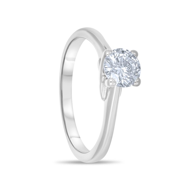 Ring - 18 kraat Hvidguld -  0.72ct. tw. Diamant (Natur)