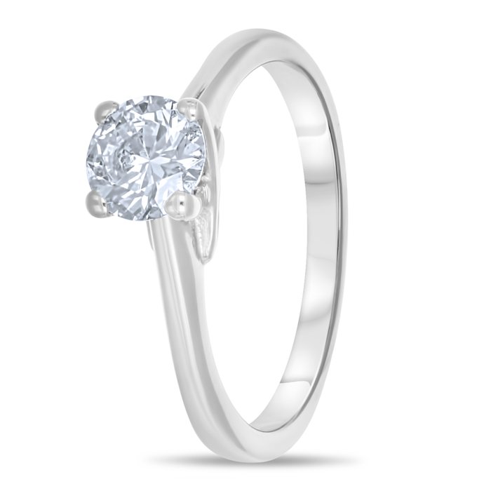 Ring - 18 kraat Hvidguld -  0.72ct. tw. Diamant (Natur)