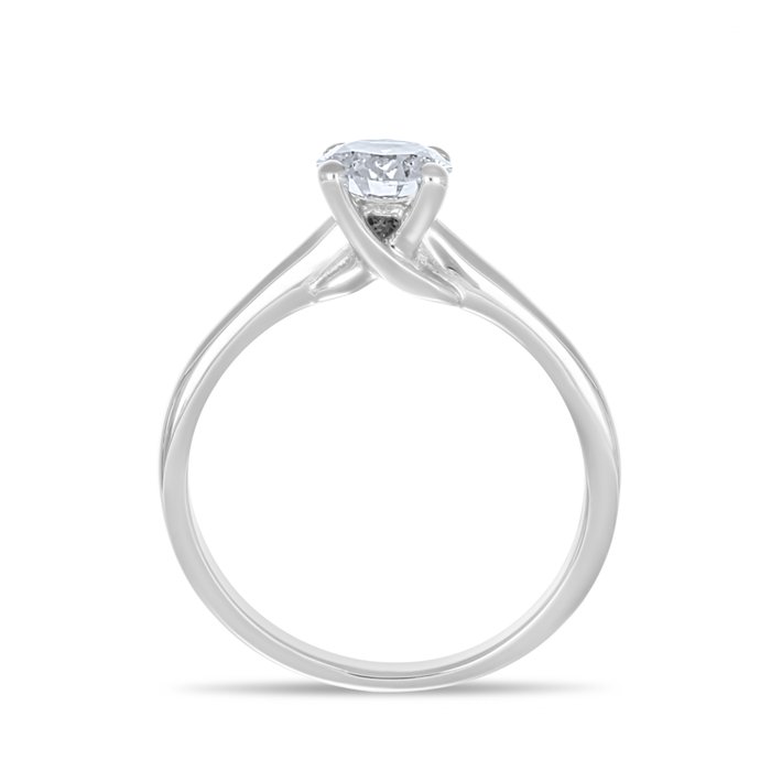 Ring - 18 kraat Hvidguld -  0.72ct. tw. Diamant (Natur)