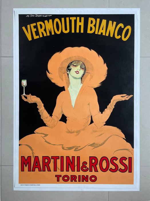 Dudovich Marcello (Trieste, 21 marzo 1878 - Milano, 31 marzo 1962) - Manifesto originale per Martini  Rossi con autentica della galleria