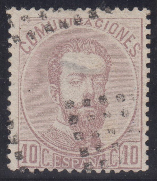 Spanien 1872 - Amadeo I. 10 øre, violet. - Edifil 120