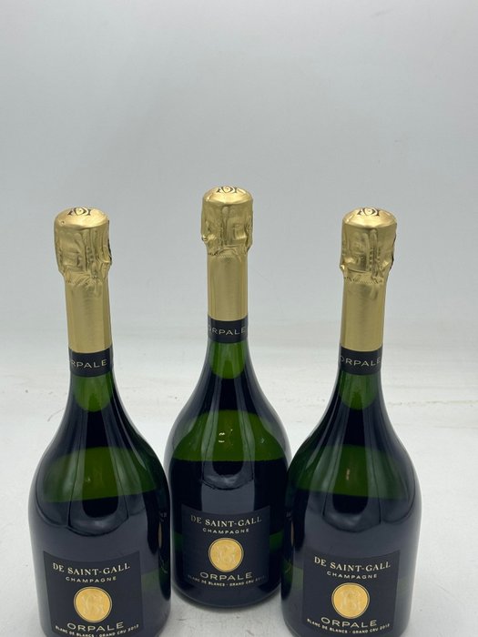 2012 De Saint-Gall, "Orpale" Blanc de Blancs - Champagne Grand Cru - 3 Flasker (0,75 L)