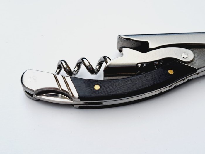 Laguiole - Corkscrew - Black Ebony Wood - style de - Proptrækker - Rustfrit stål