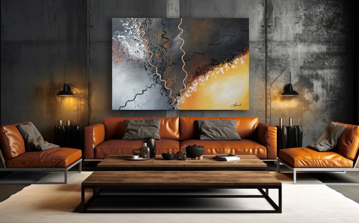 Monika Spiewak - Structural Abstraction - XXL -  on Frame - Ready to Hang