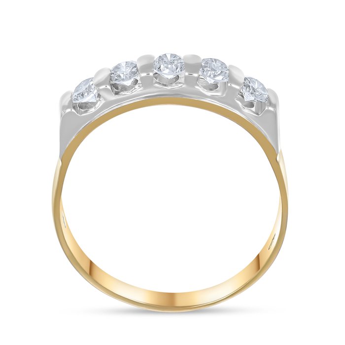 Ring - 18 kraat Hvidguld -  0.70ct. tw. Diamant (Natur)