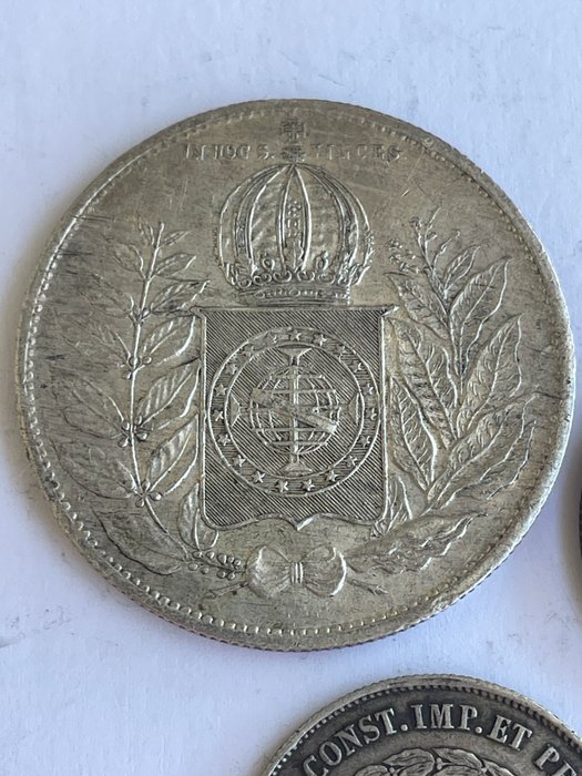 Brasilien. Pedro II (1831-1889). 500 + 1000 + 2000 Reis 1852 (3 monedas)  (Ingen mindstepris)