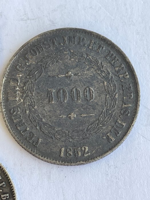 Brasilien. Pedro II (1831-1889). 500 + 1000 + 2000 Reis 1852 (3 monedas)  (Ingen mindstepris)