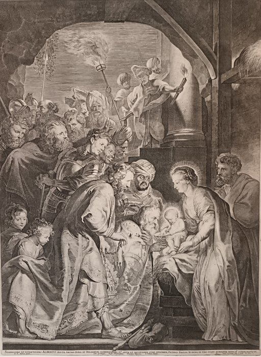 Lucas Vorstermans (1595 - 1675) naar Peter Paul Rubens - Aanbidding door de koningen