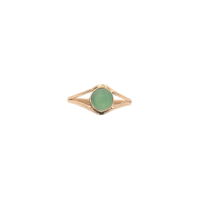 Ingen mindstepris - Ring - 14 karat Gulguld Jade