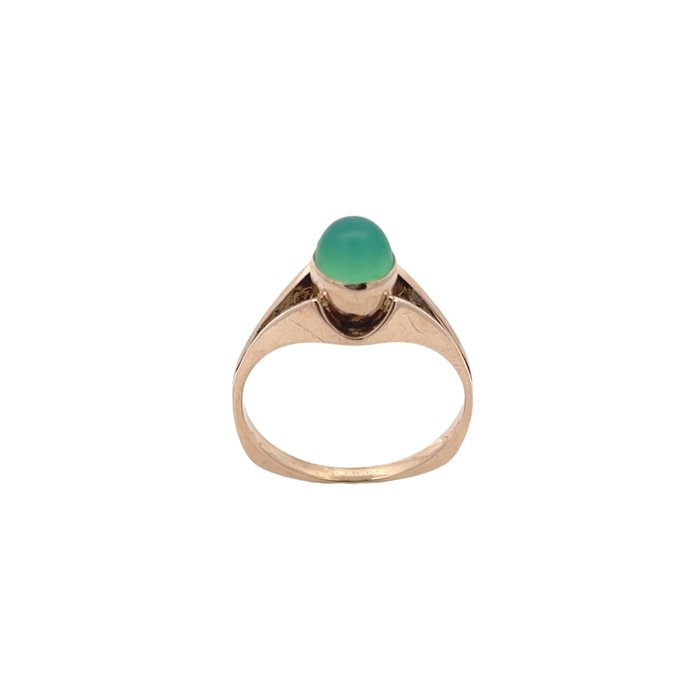 Ingen mindstepris - Ring - 14 karat Gulguld Jade