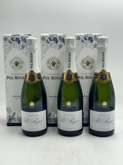 Pol Roger, reserve - Champagne Brut - 3 Flasker (0,75 L)