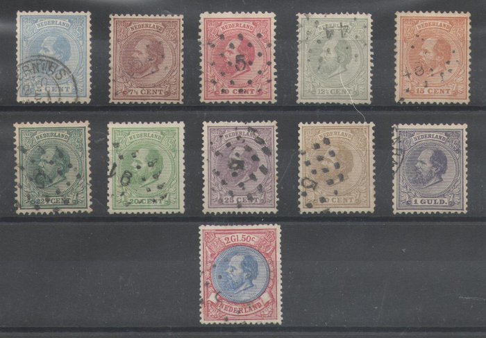 Holland 1872/1888 - Kong Vilhelm III - NVPH 19/29