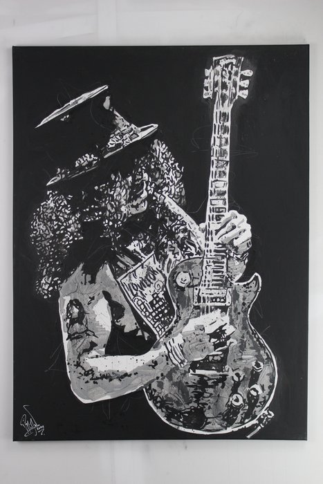 Guns N' Roses - Slash - Velvet Revolver - Snakepit - Handpainted and signed - by PopArt artist - Slash