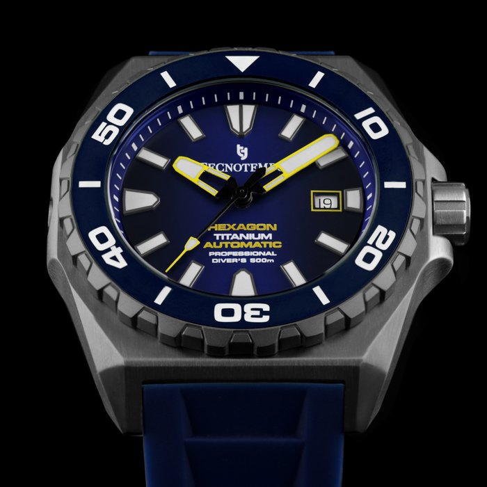 Tecnotempo  - "Hexagon" - Titanium Diver 500M - Automatic Swiss Movt - Limited Edition - - Ingen mindstepris - TT.500.TBL - - Mænd - 2011-nu