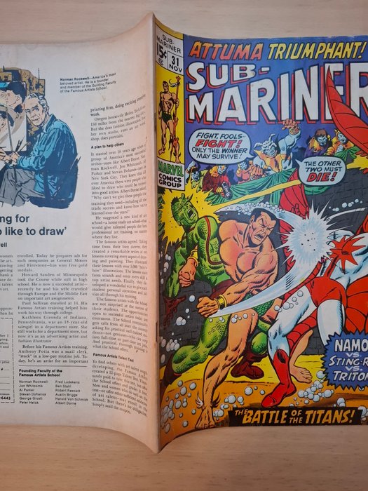 Sub-Mariner #31-33 + 36 + 37 - 1st appearance Llyra/Laurie - 5 Comic - 1970