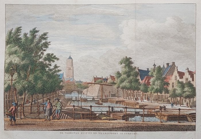 Holland - Utrecht; K.F. Bendorp - De Voorstad Buiten de Waardpoort te Utrecht - 1793