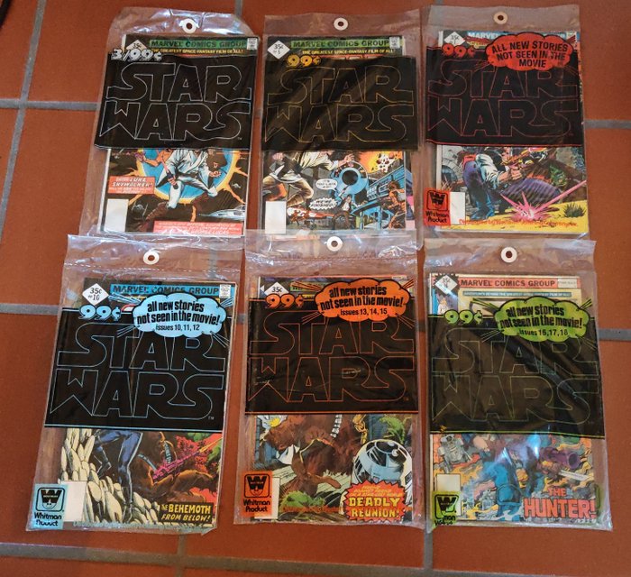 Star Wars #1 - 18 - Whitman reprints in sealed bags - with #1 35c Multi-Pack Edition - 6 Comic - 1977/1978