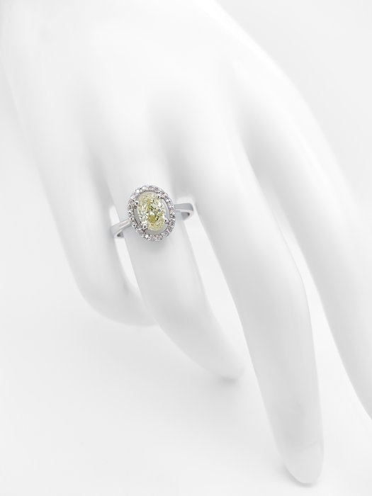 Ring - 14 karat Gulguld -  1.25ct. tw. Gul Diamant (Naturfarvet) - Diamant