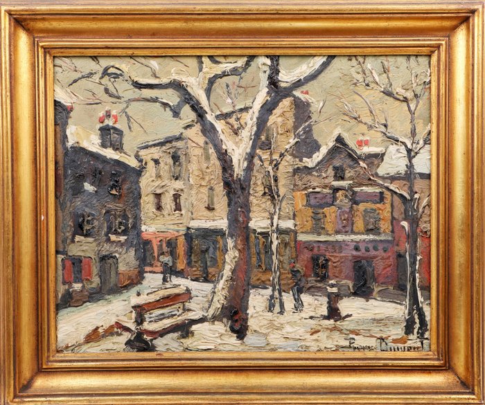 Pierre Dumont (1884-1936) - Paris, la Place du Tertre en Hiver