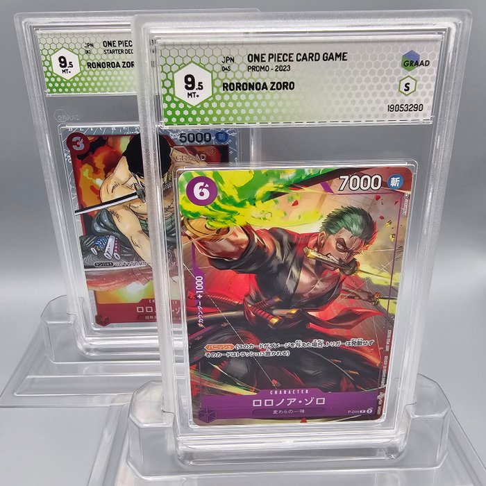 RORONOA ZORO - 2 Graded card - Graad 9.5