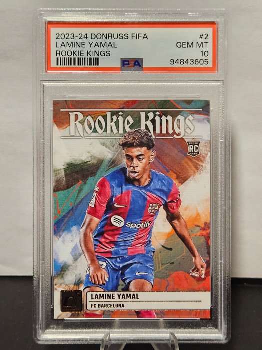 2023/24 Panini Donruss FIFA Lamine Yamal #2 Rookie Kings PSA 10 Graded card