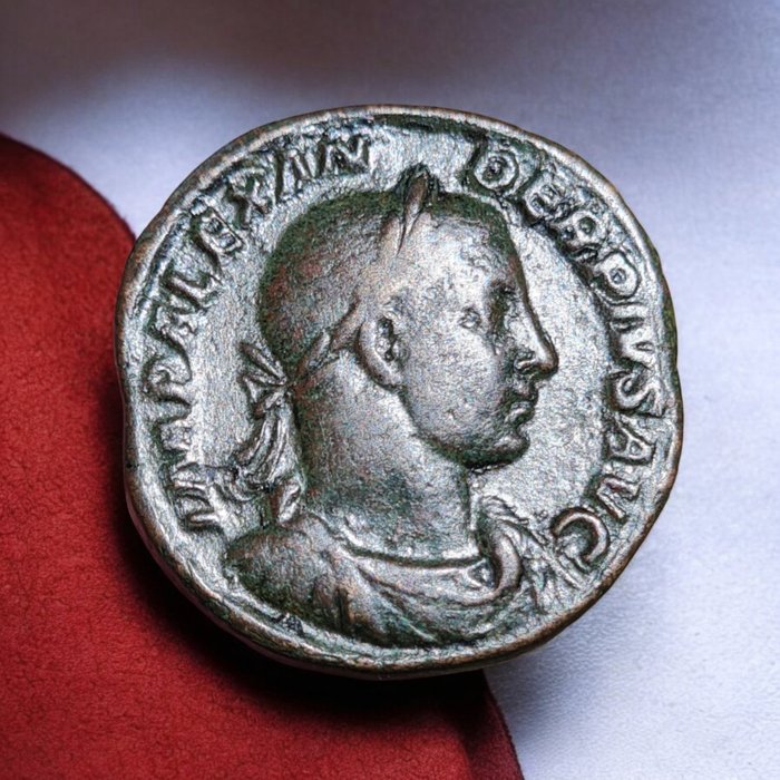 Romarriket Severus Alexander (AD 222-235) Sestertius Rome - Sol  (Ingen mindstepris)