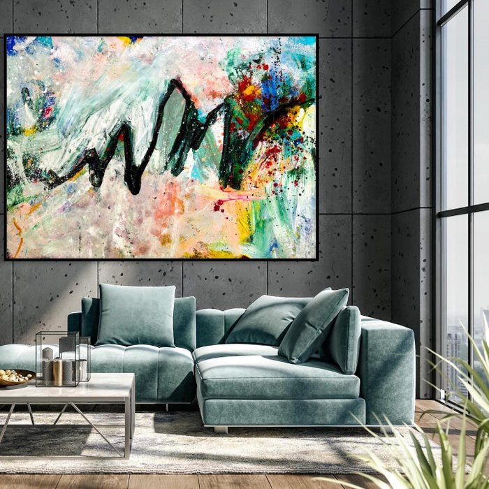 Cristine Balarine - When there are more questions than answers  _ XXL original abstract painting