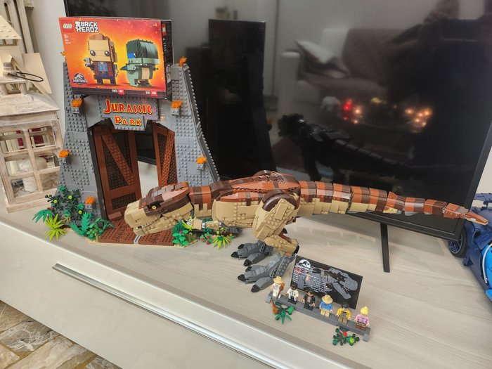 Lego - Jurassic Park - 75936- 41614 - Jurassic Park la Furia del T-Rex 75936 - Lego 41614 Brick Headz Owen Blue