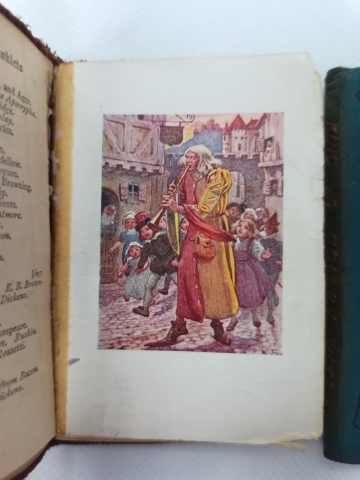 Robert Browning/John Ruskin/Willy Pogany - The Pied Piper/The King of The Golden River- Sesame miniature booklets - 1920