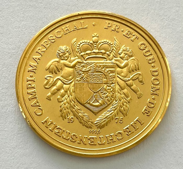 Liechtenstein. 1975: Fürst Johann I. - 11,25 g Gold 999,9