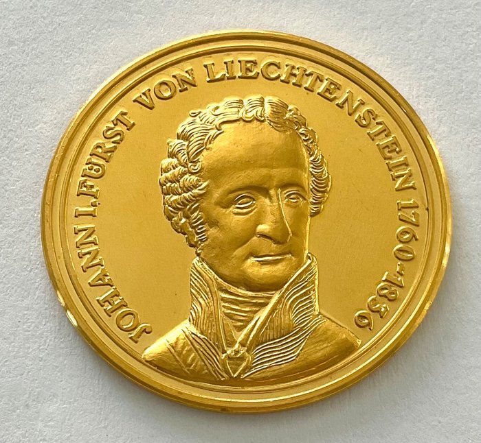 Liechtenstein. 1975: Fürst Johann I. - 11,25 g Gold 999,9