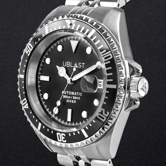 Ublast - " NO RESERVE PRICE " Diver 30 ATM - UB3D4411BK - Ingen mindstepris - Mænd - Ny