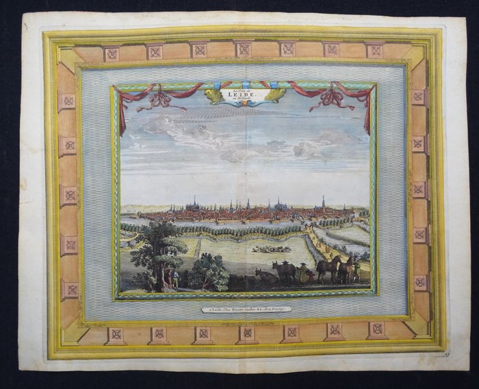 Holland - At lede; F. de Wit / P. van der Aa - La Ville de Leide en Hollande - 1721-1750