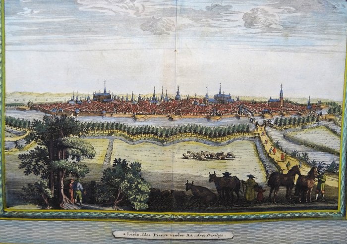 Holland - At lede; F. de Wit / P. van der Aa - La Ville de Leide en Hollande - 1721-1750